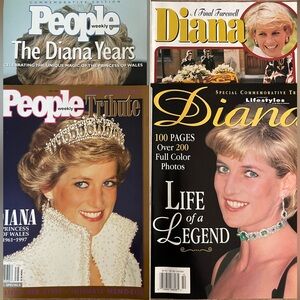 4 Princess Diana Commemorative Magazines